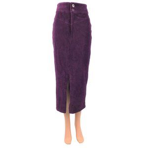 Free People Roxy Rib Pencil Skirt Size XS Purple